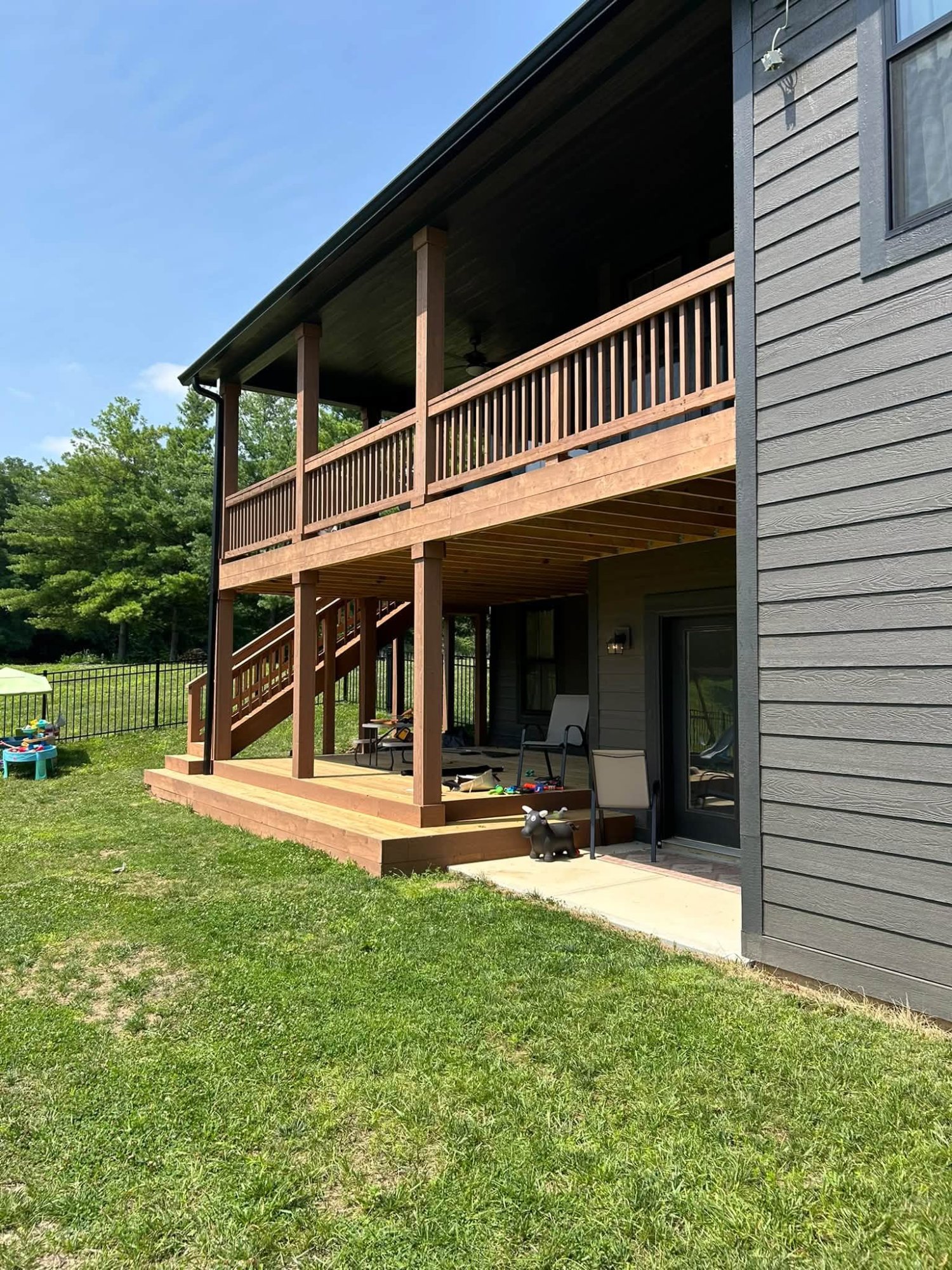 Exterior remodeling project by 675 construction and demo in Wilkinson, IN